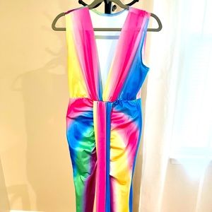 Multi color dress size size Large worn once